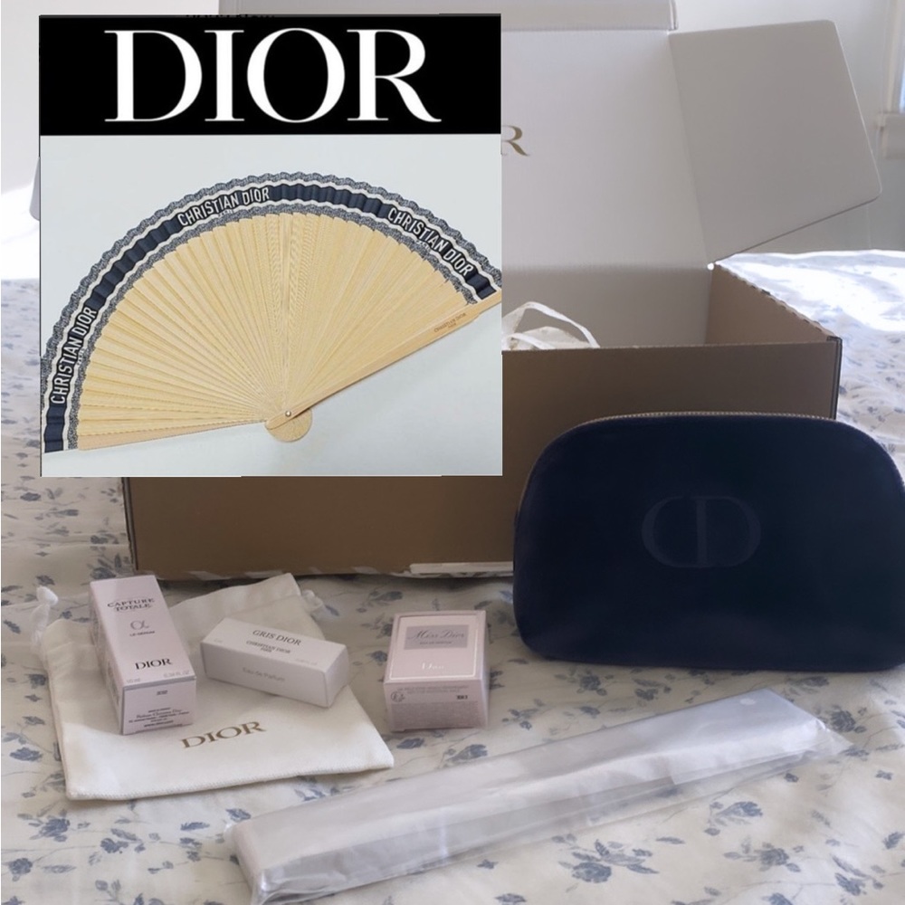 DIOR bundle including the rare hand fan!! Unopened